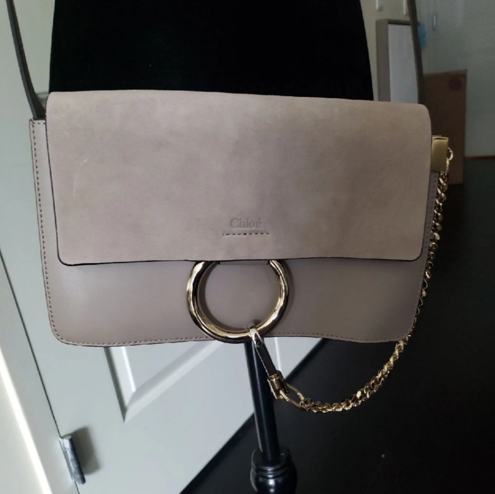 Chloe Caftskin and Suede Faye Purse